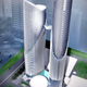 Illustration for article titled A UFO Crashed Between Two Batik-Patterned Skyscrapers